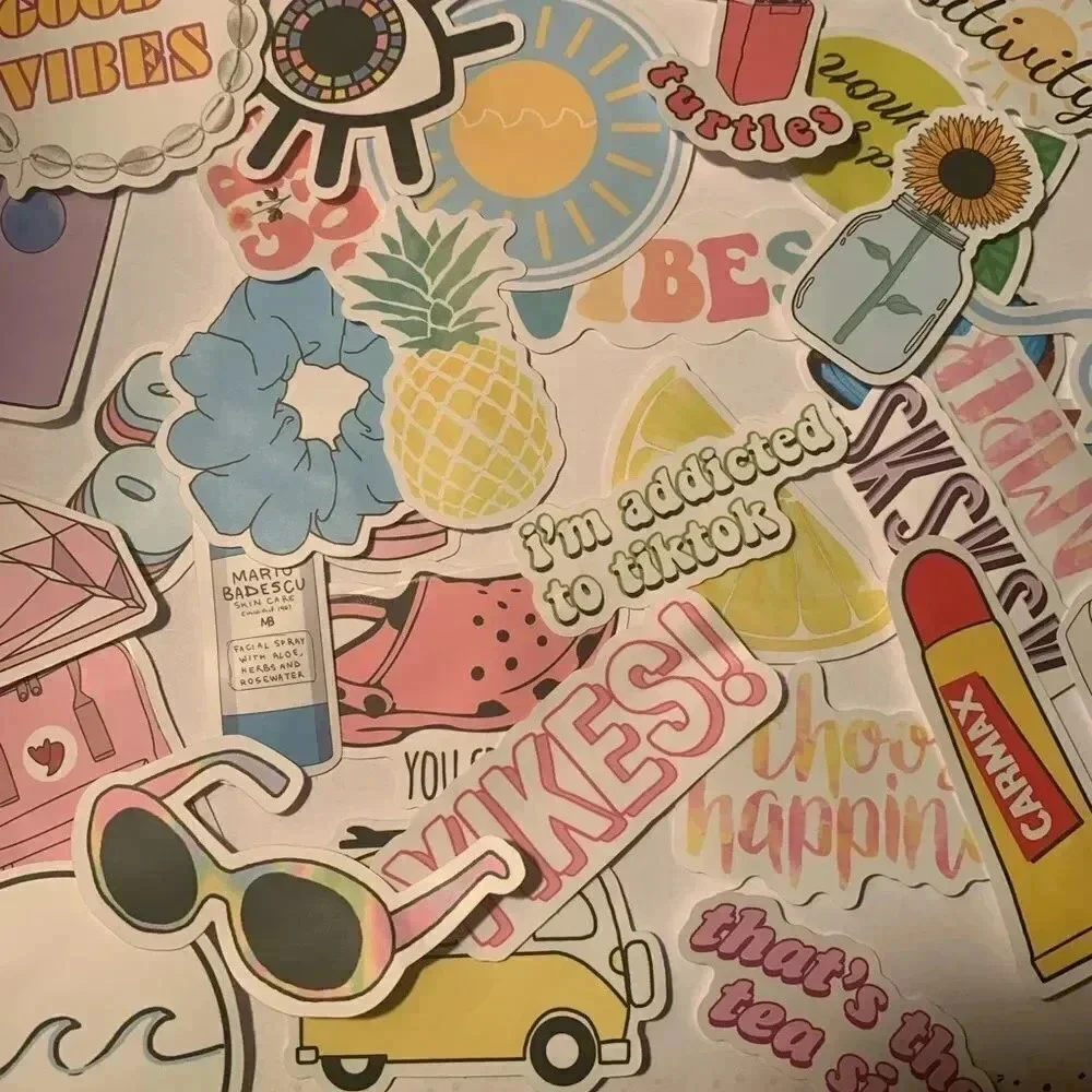 VSCO girl sticker and bracelet set